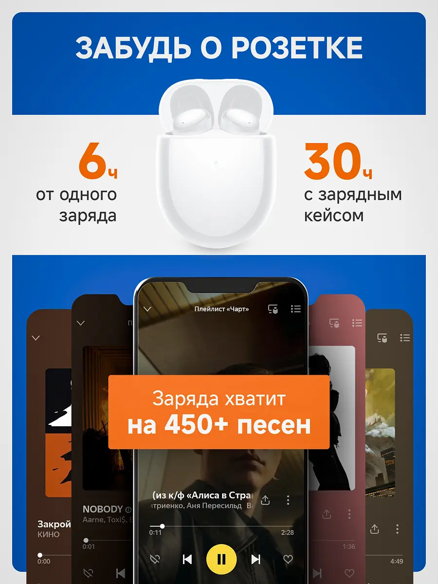 Дизайн инфографики наушники Xiaomi 3