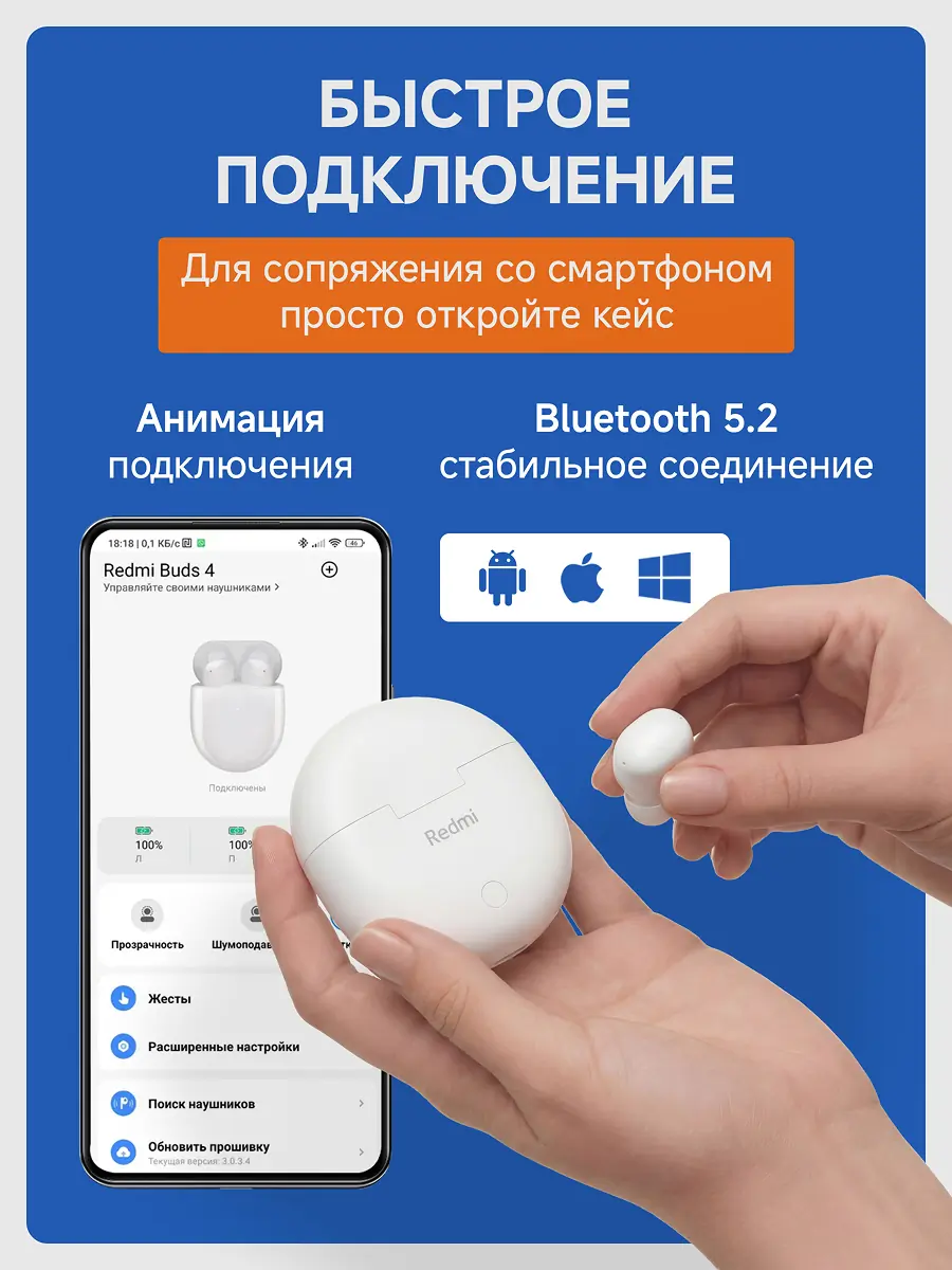 Дизайн инфографики наушники Xiaomi 6