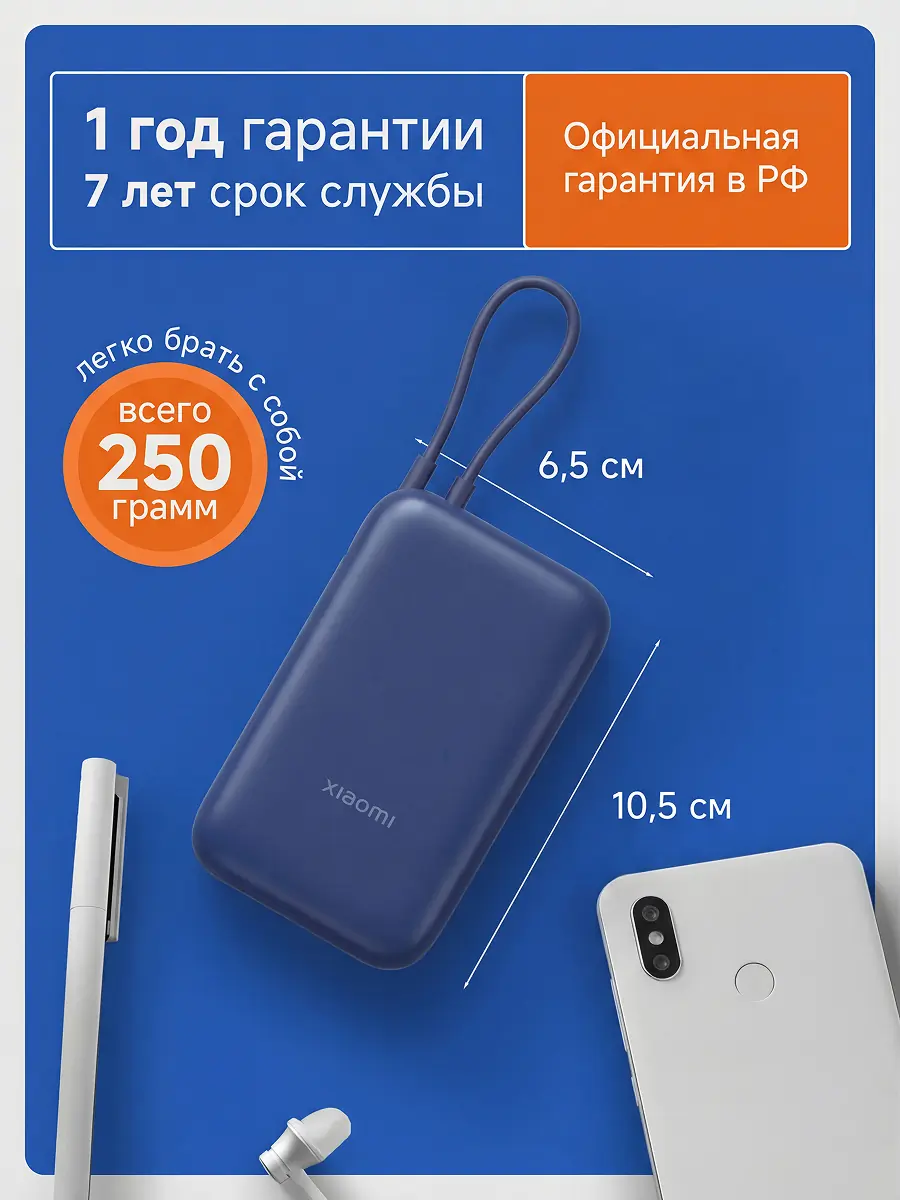 Дизайн инфографики powerbank Xiaomi 17