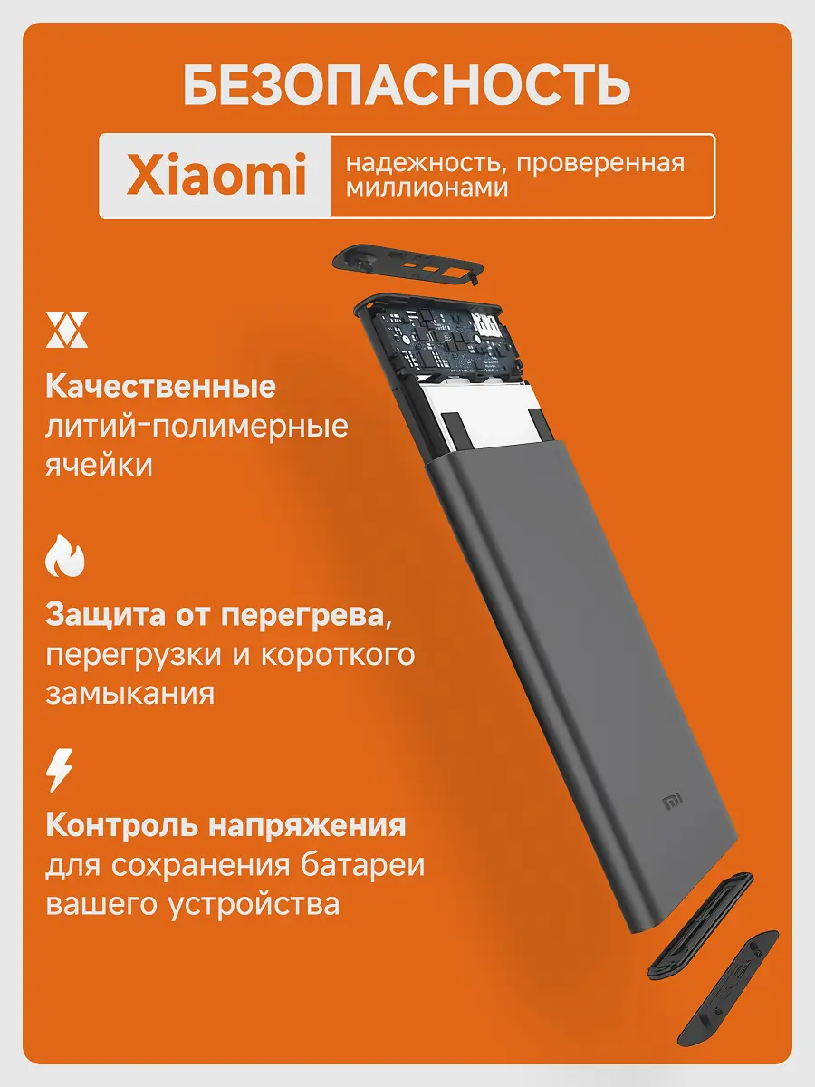 Дизайн инфографики powerbank Xiaomi 7